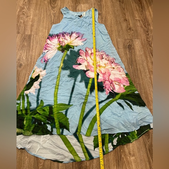 Anthropologie Photorealistic Silk Sleeveless Dress - Picture 5 of 9